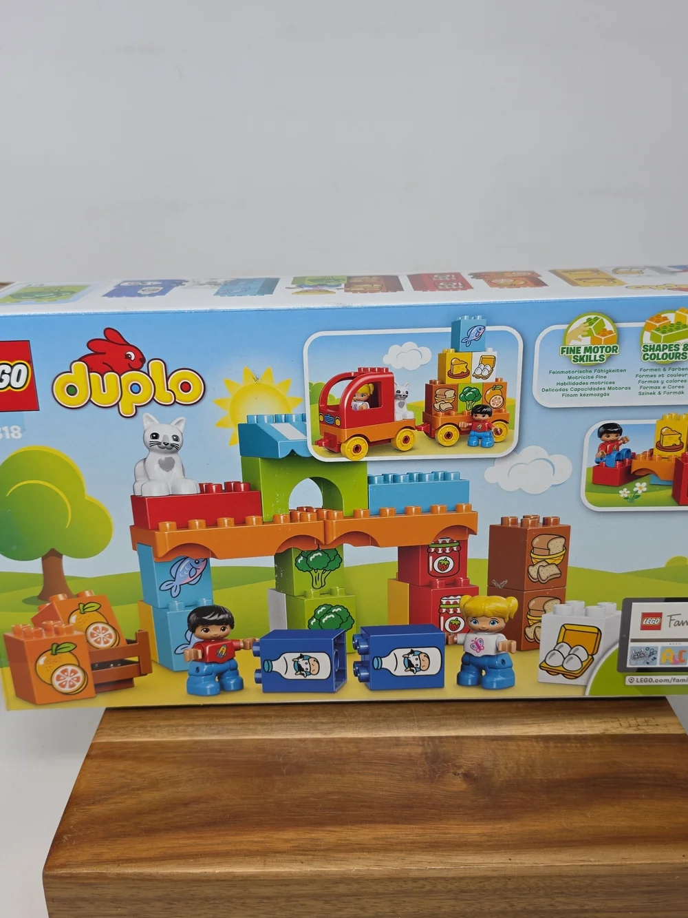 Lego Duplo Red and Yellow Toy Delivery Truck with Blue Blocks